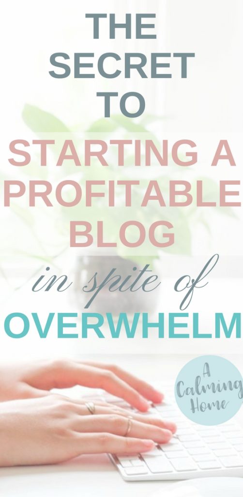 Start a profitable blog in spite of overwhelm