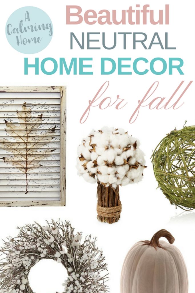 Neutral colors for fall home decor