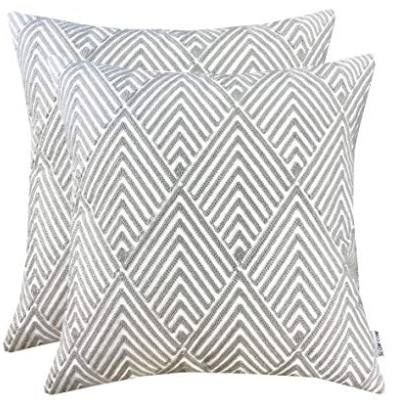 modern gray throw pillow