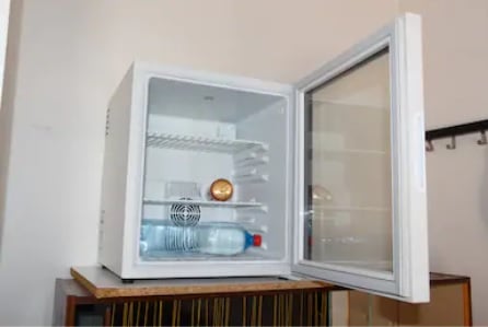 Bar fridge in deals bedroom